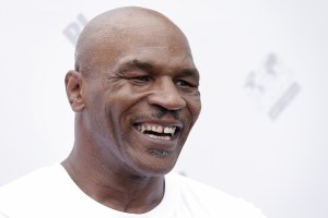 BEIJING, CHINA - MAY 24:  Former Heavy Weight Champion Boxer Mike Tyson  attends the Great Wall Weigh-in of IBF World Boxing Championship Bout at Mutianyu on May 24, 2016 in Beijing, China.  (Photo by Lintao Zhang/Getty Images)